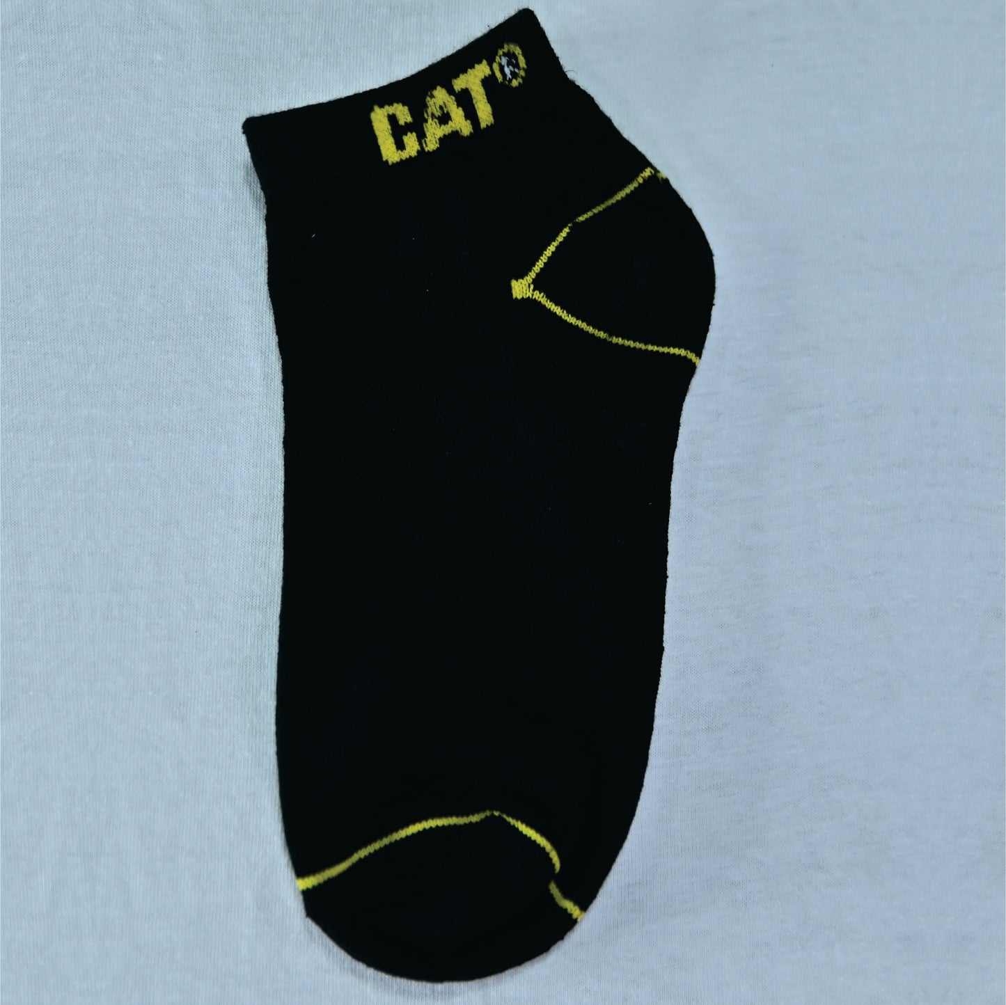 Men’s Performance Ankle Socks – Breathable Mesh | Anti-Sweat Sports Socks (Black & Yellow)