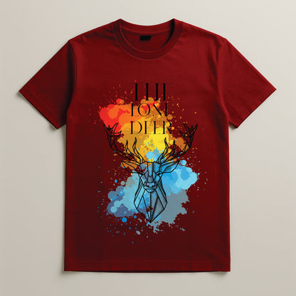 BR-1015 Unisex Crew Neck STKR Print Half-Sleeve Tee