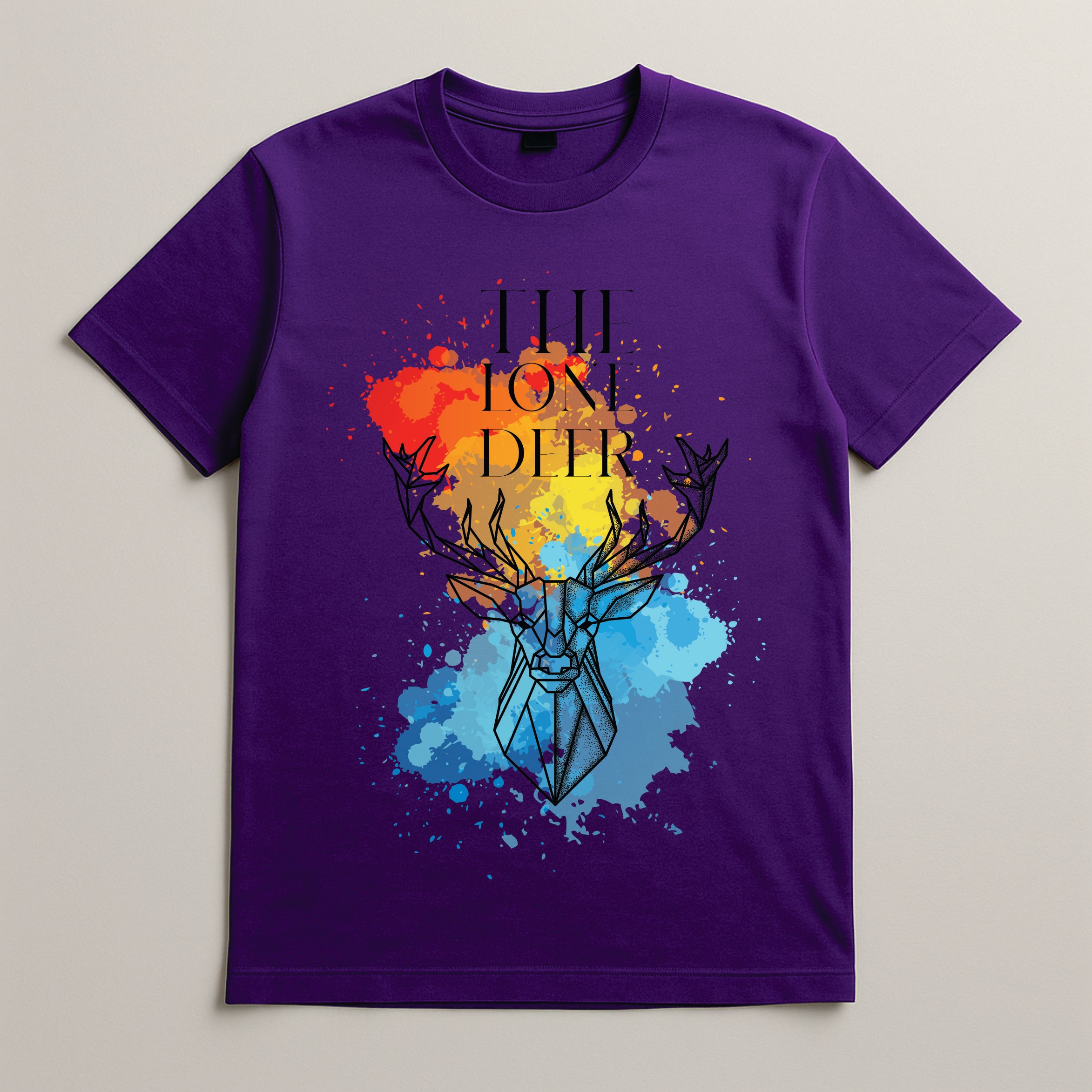 Urban Stag Splash – Men’s Graphic Tee | BR-1001 (Multiple Colors)