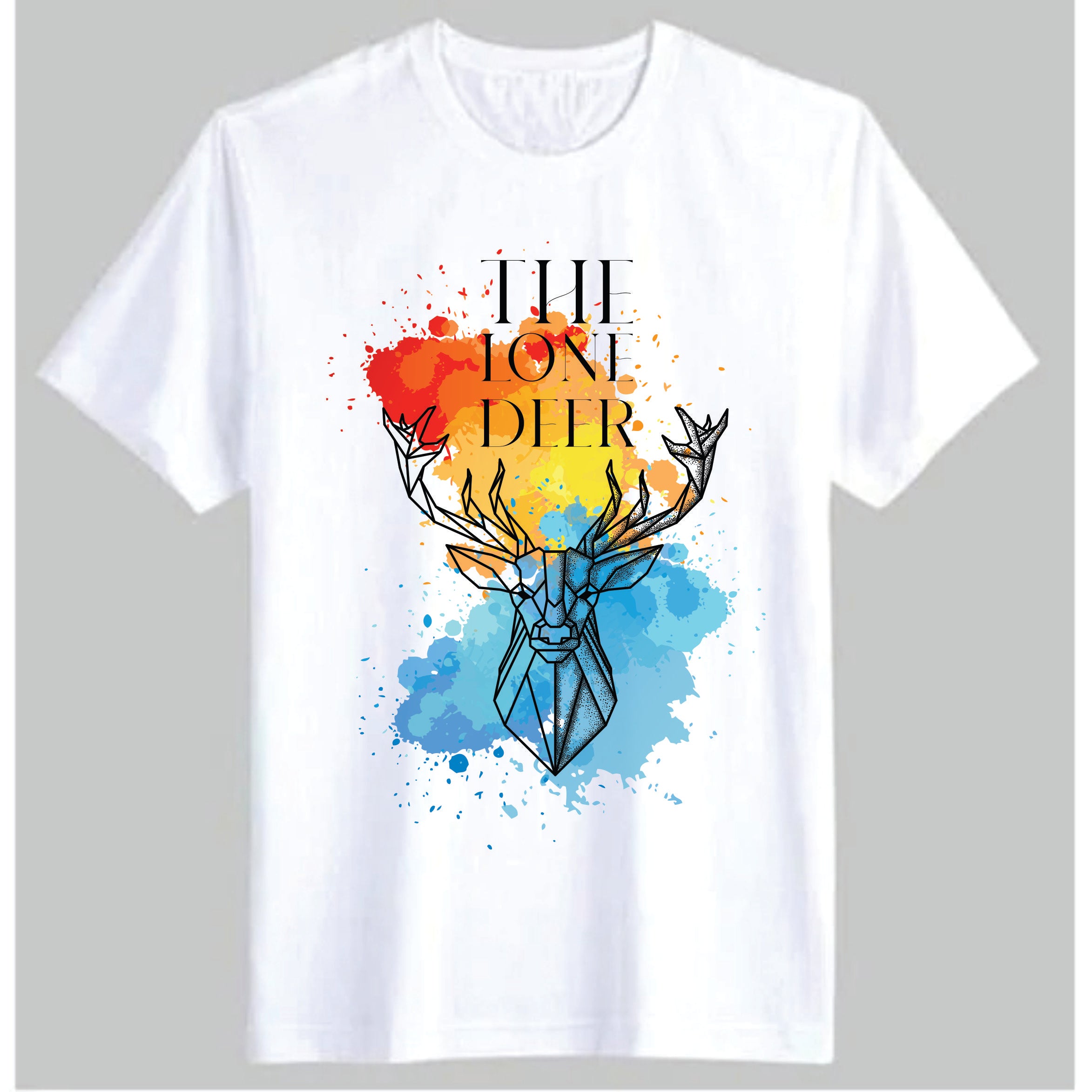 Urban Stag Splash – Men’s Graphic Tee | BR-1001 (Multiple Colors)