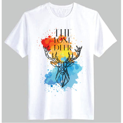 BR-1015 Unisex Crew Neck STKR Print Half-Sleeve Tee