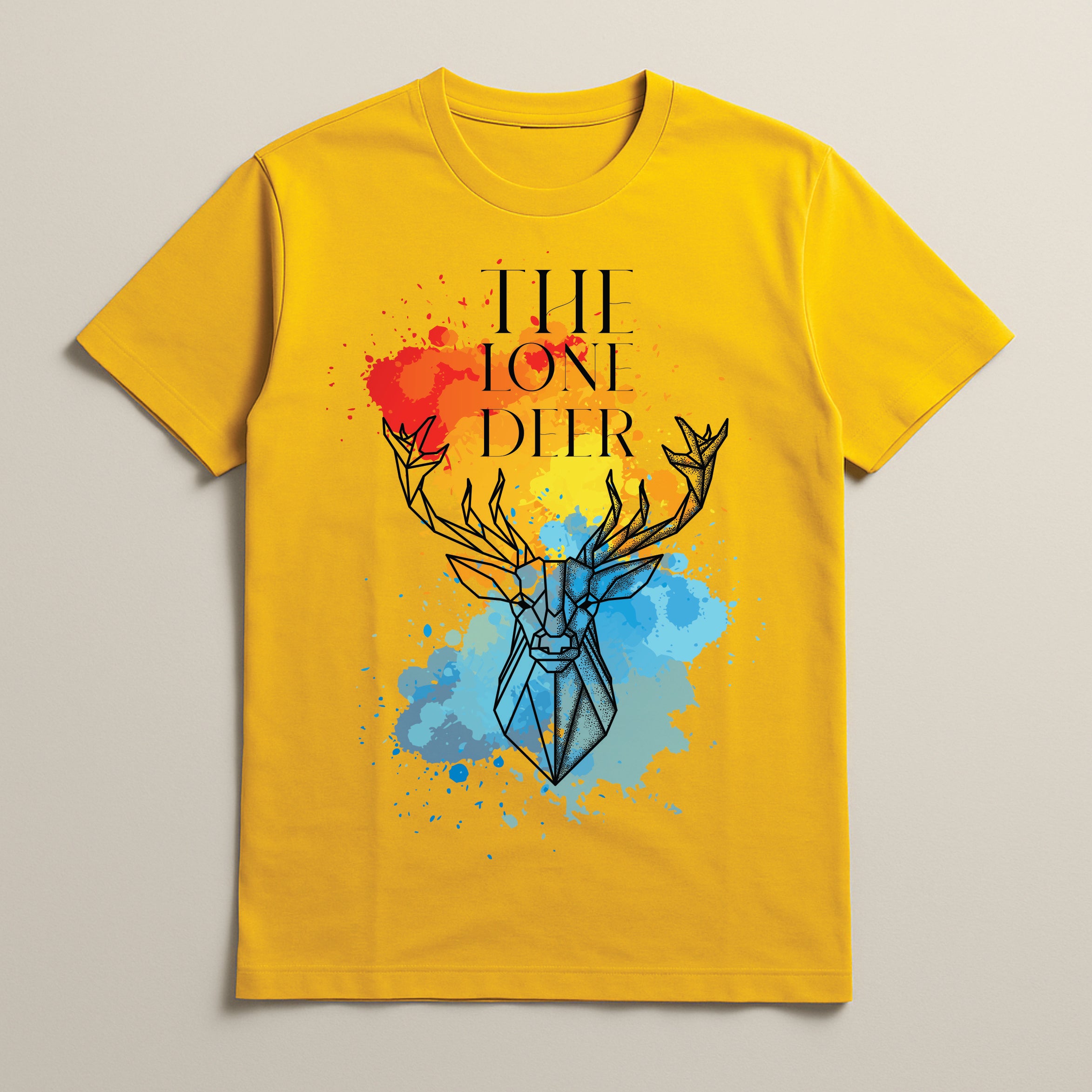 Urban Stag Splash – Men’s Graphic Tee | BR-1001 (Multiple Colors)