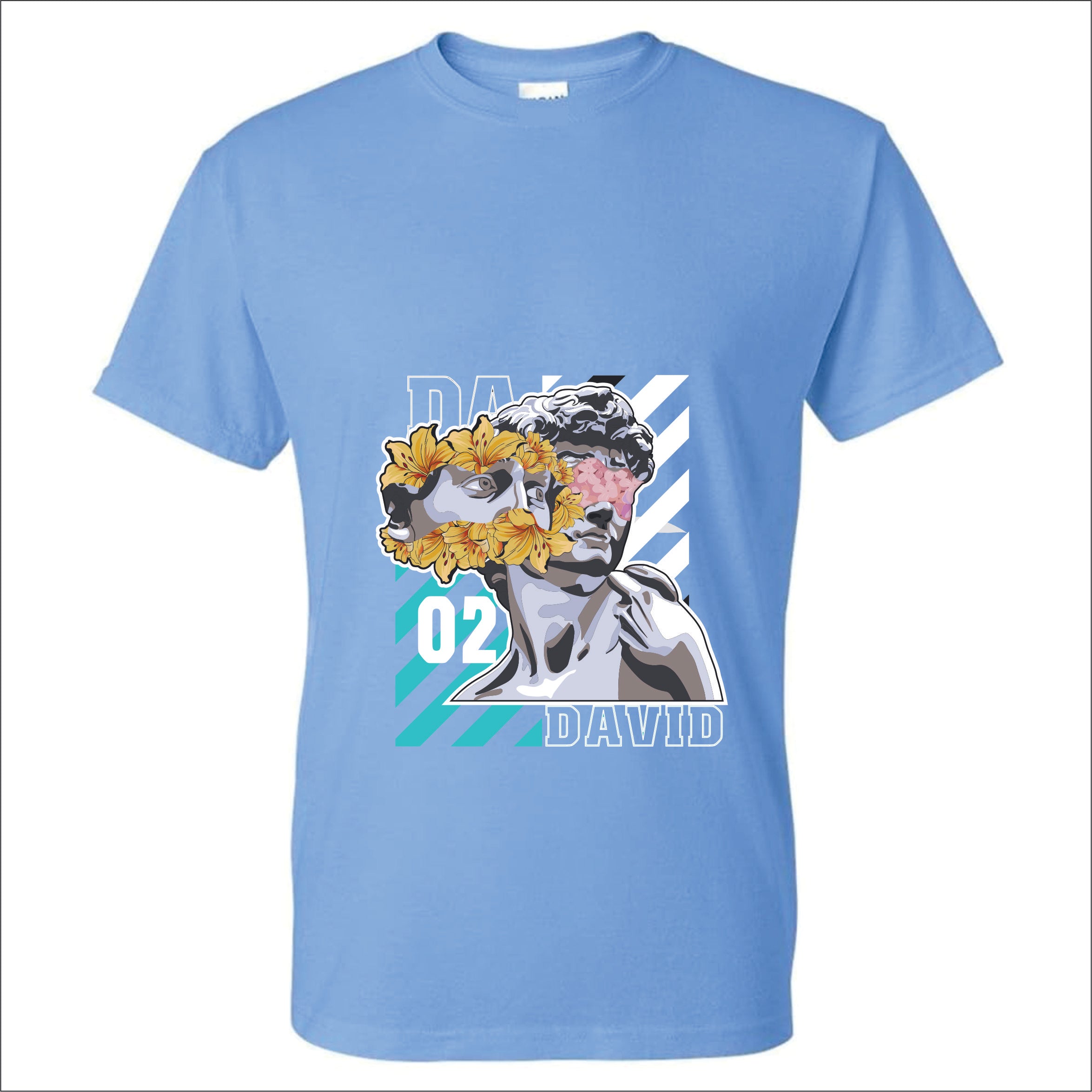 David 02 – Floral Artistic Men’s Tee | BR-1003 (Multiple Colors)