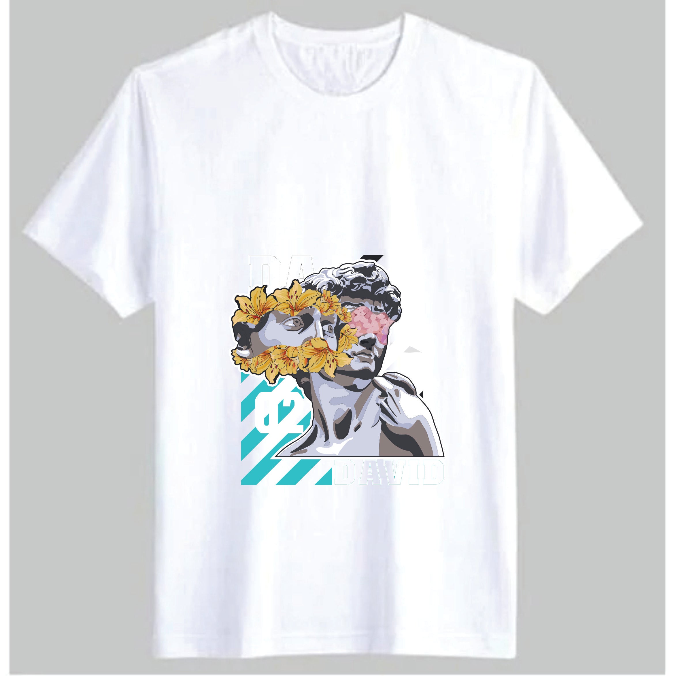 David 02 – Floral Artistic Men’s Tee | BR-1003 (Multiple Colors)