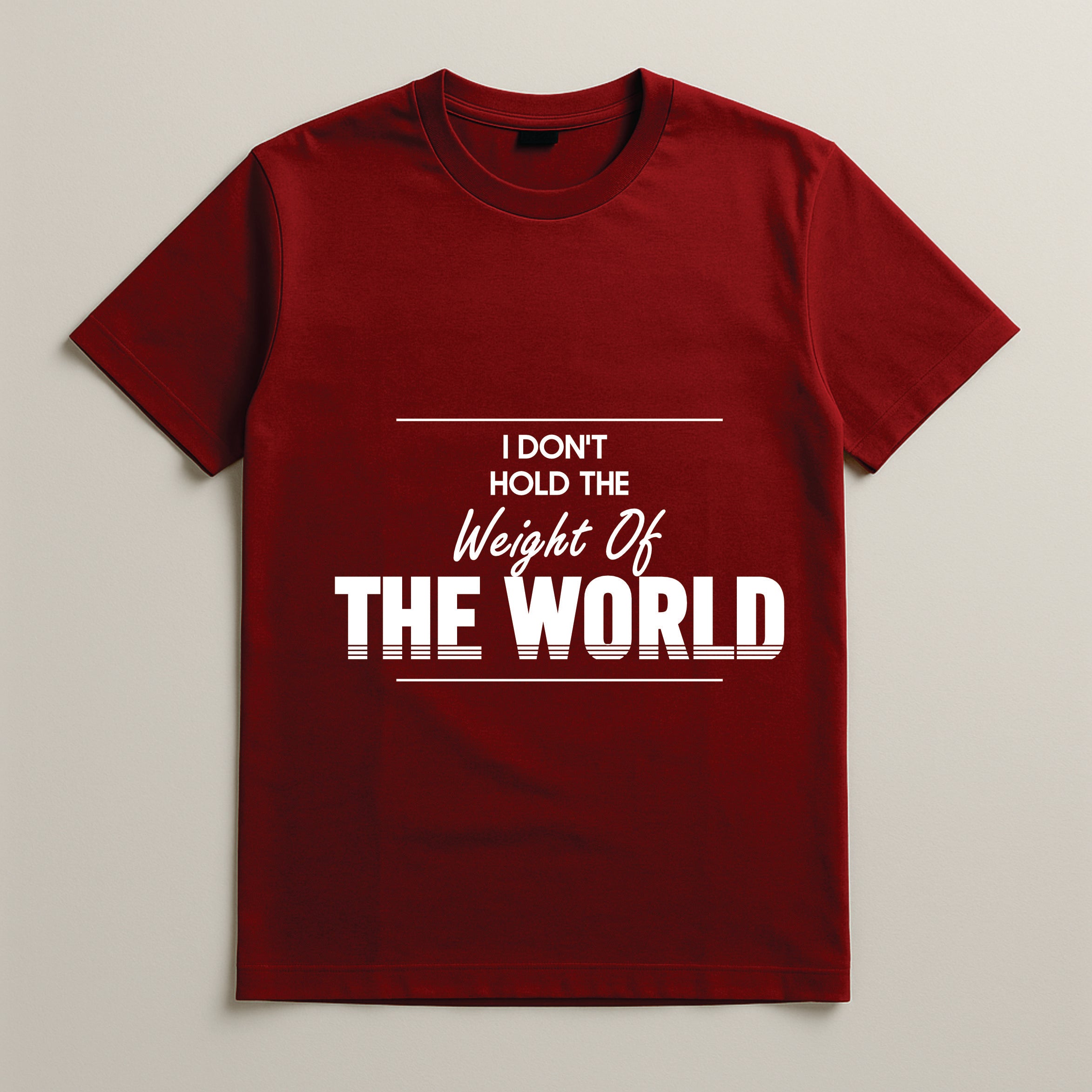 Weight of the World – Motivational Men’s Tee | BR-1004 (Multiple Colors)