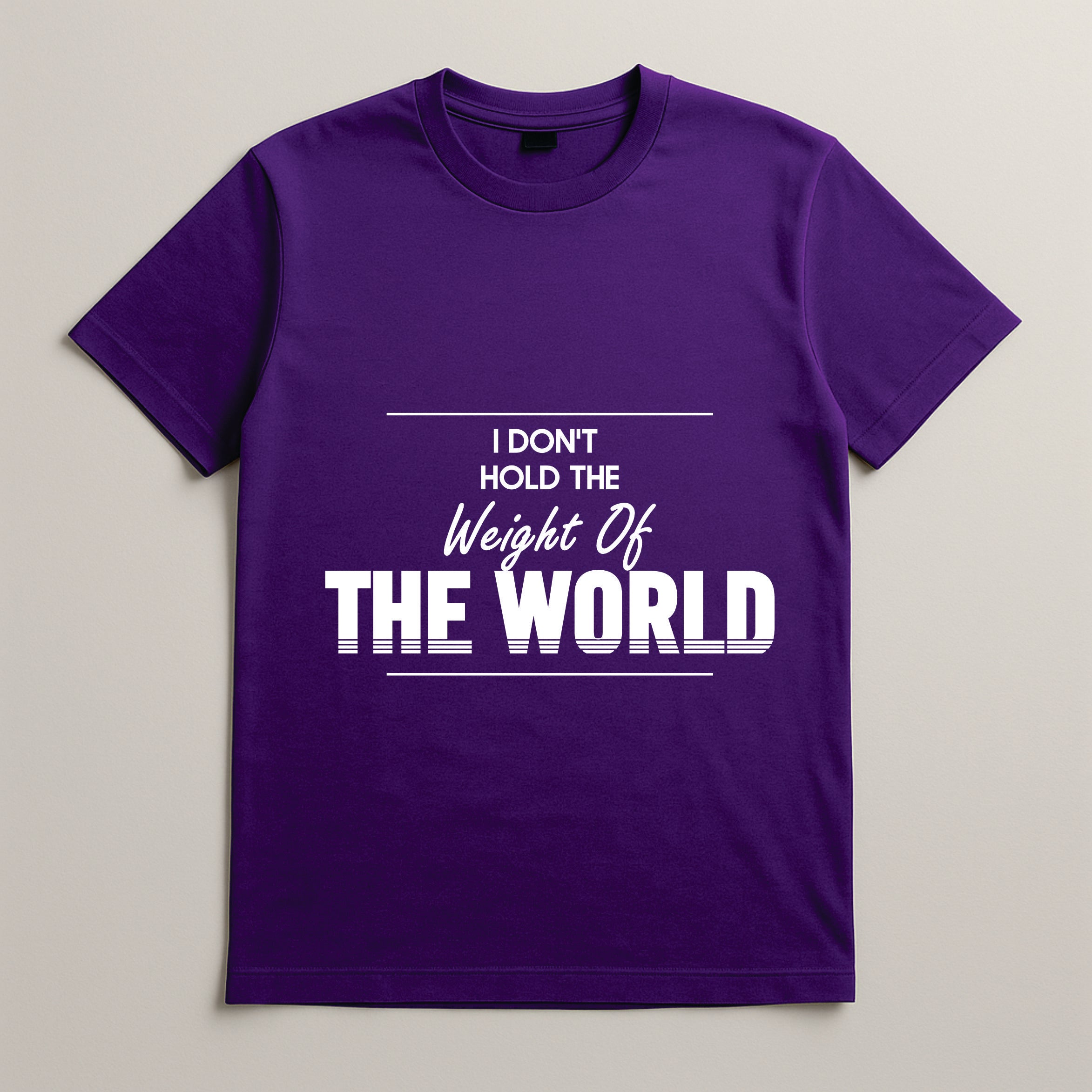 Weight of the World – Motivational Men’s Tee | BR-1004 (Multiple Colors)