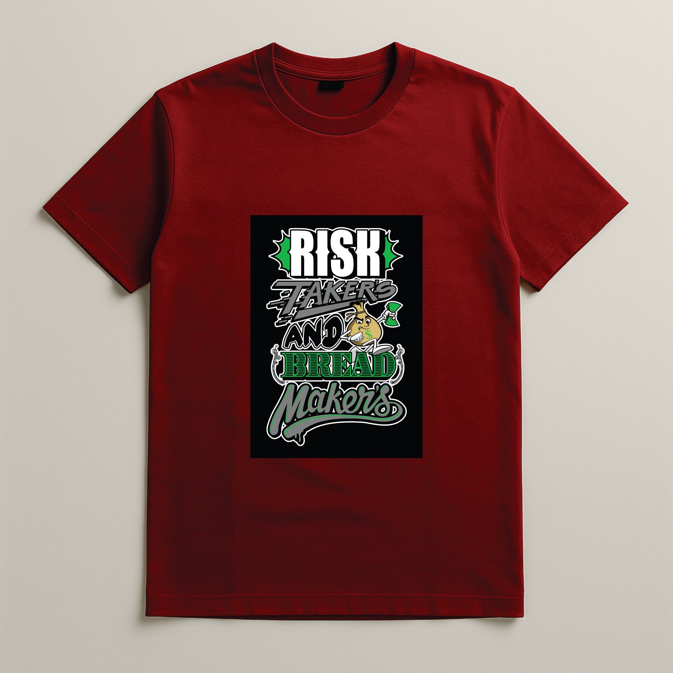BR-1007 | Risk Takers & Bread Makers Graphic T-Shirt – Multi colour