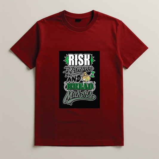 BR-1007 | Risk Takers & Bread Makers Graphic T-Shirt – Multi colour