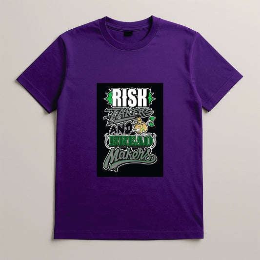 BR-1007 | Risk Takers & Bread Makers Graphic T-Shirt – Multi colour