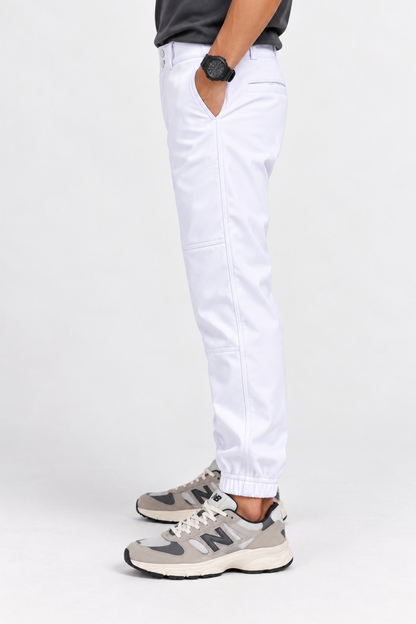 Jogger Trouser Kids’ Double Button  – Grey & White