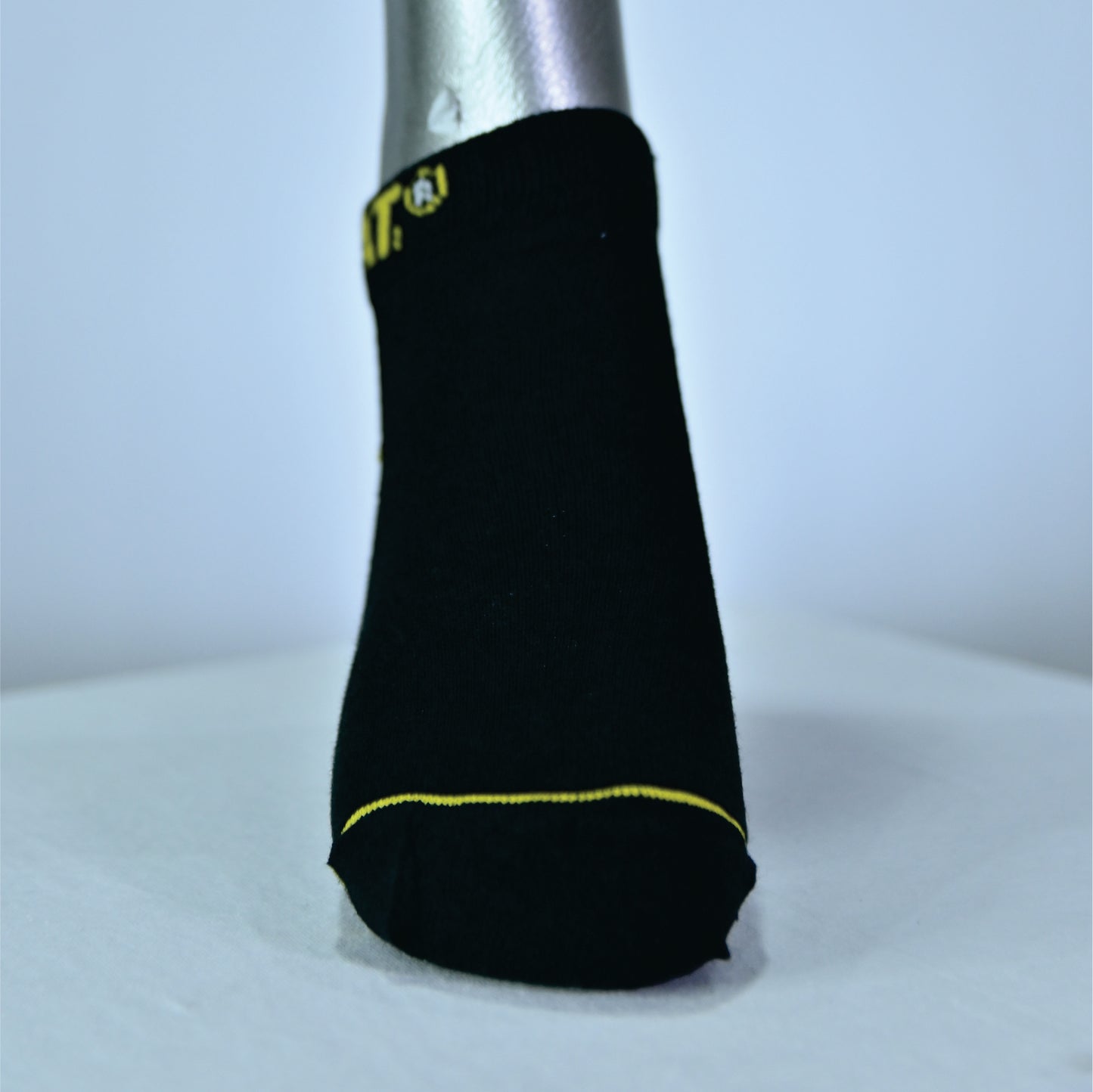 Men’s Performance Ankle Socks – Breathable Mesh | Anti-Sweat Sports Socks (Black & Yellow)