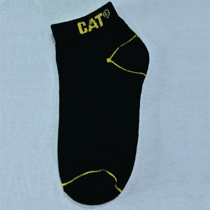 Men’s Performance Ankle Socks – Breathable Mesh | Anti-Sweat Sports Socks (Black & Yellow)