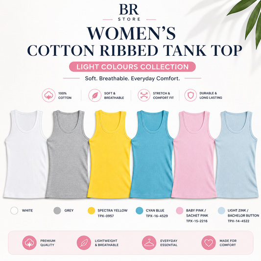 Pack of 6 Women's Tank Top (Ligth Colours)