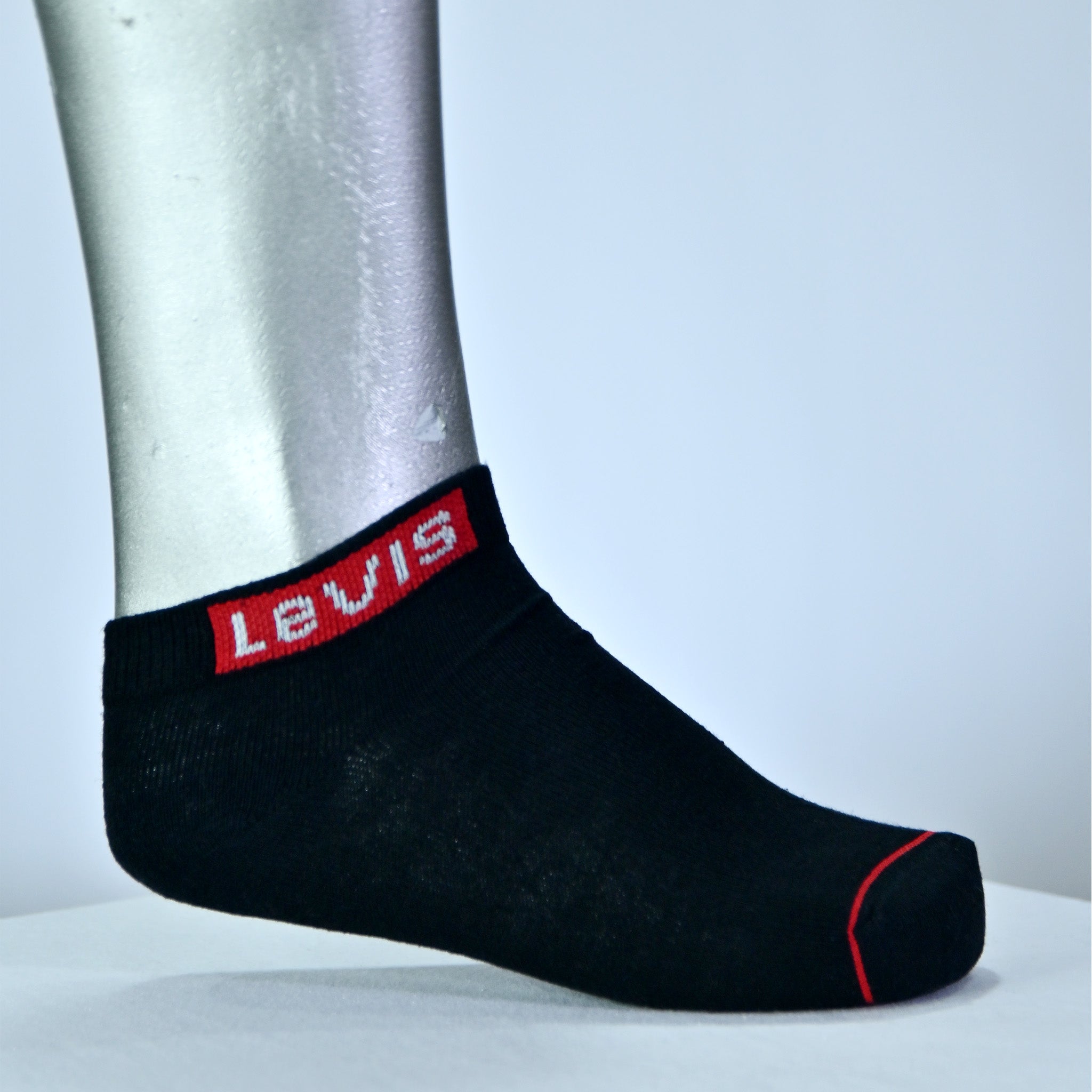 Levis Low Cut Ankle Socks – 3 Pairs (Black)