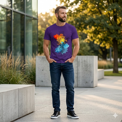 BR-1015 Unisex Crew Neck STKR Print Half-Sleeve Tee