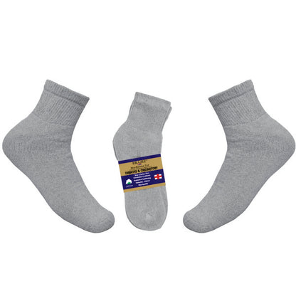 3 PCS QTR Diabetic Quarter Socks – Soft, Non-Binding Comfort Fit for Sensitive Feet