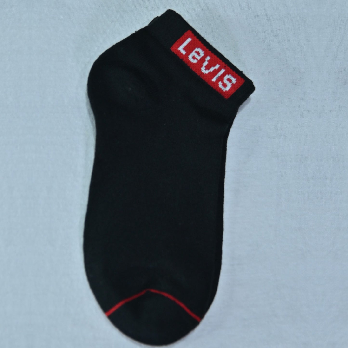 Men’s Premium Ankle Socks – Breathable Cotton | Black & Red Stylish Design