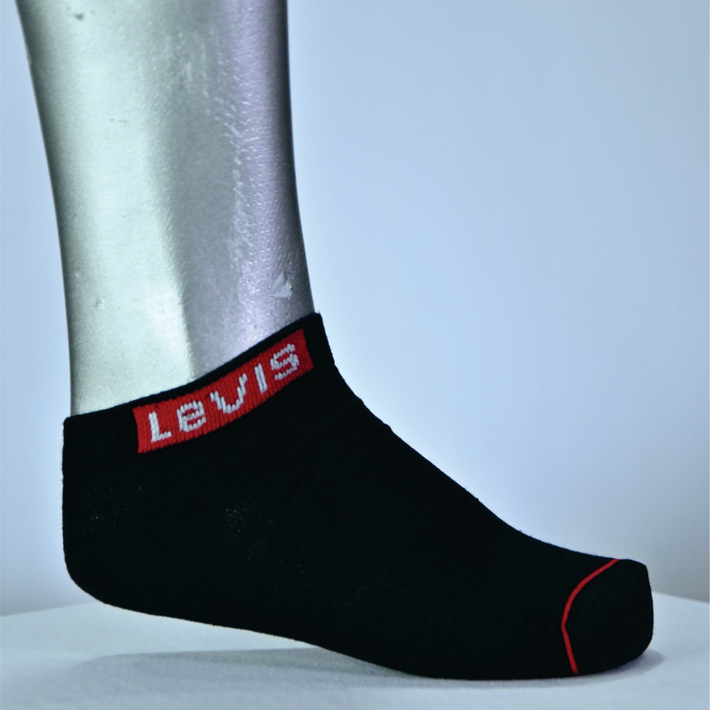 Men’s Premium Ankle Socks – Breathable Cotton | Black & Red Stylish Design