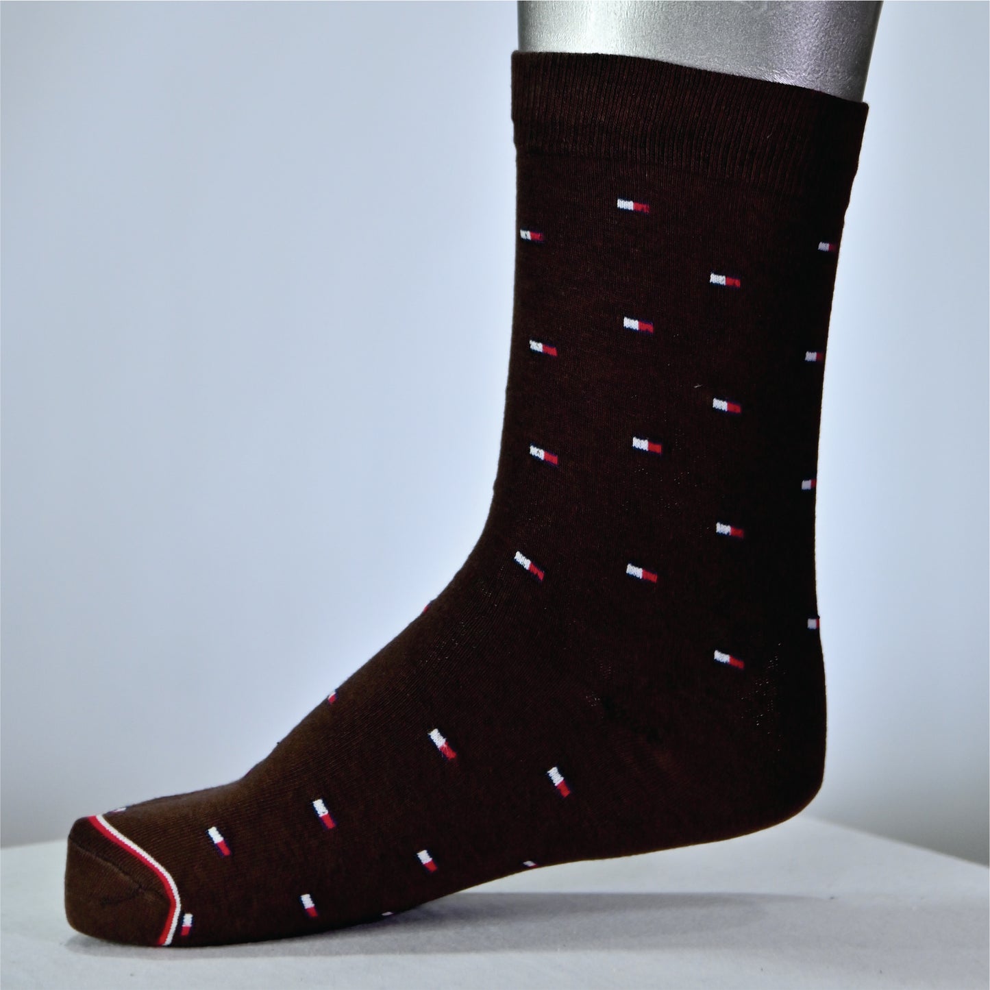 Men’s Premium Crew Dress Socks – Soft Cotton | Stylish Pattern (Black)