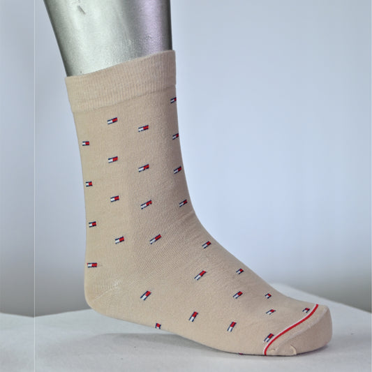 Men’s Premium Crew Dress Socks – Soft Cotton | Stylish Pattern (Black)