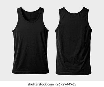 Men’s Black Tank Top Pack of 3 – Cotton Sleeveless Undershirt Comfortable Daily Wear