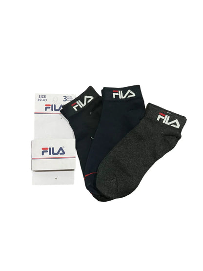 FILA Everyday Cushioned Ankle Socks – Pack of 3